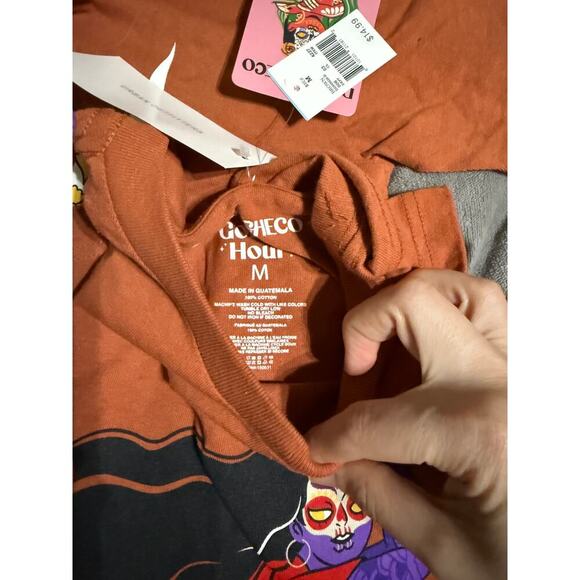 NWT Dia Pacheco x Golden Hour Urban Outfitters‎ Crew Neck Shirt Orange Cotton - Picture 6 of 8